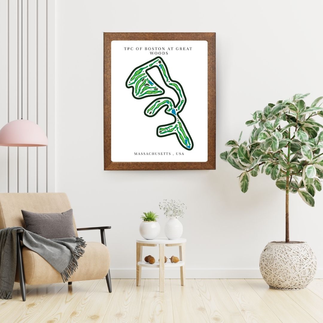 TPC of Boston at Great Woods Golf Course Prints, Massachusetts, Golf Map Artwork
