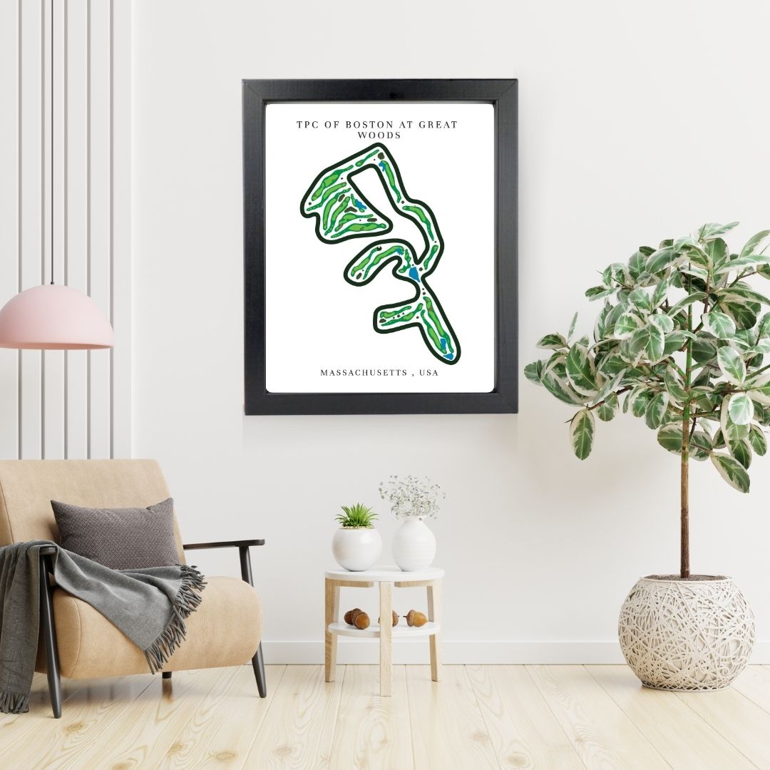 TPC of Boston at Great Woods Golf Course Prints, Massachusetts, Golf Map Artwork