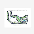 The Bridges at Rancho Santa Fe Golf Course Prints, California, Golf Map Artwork