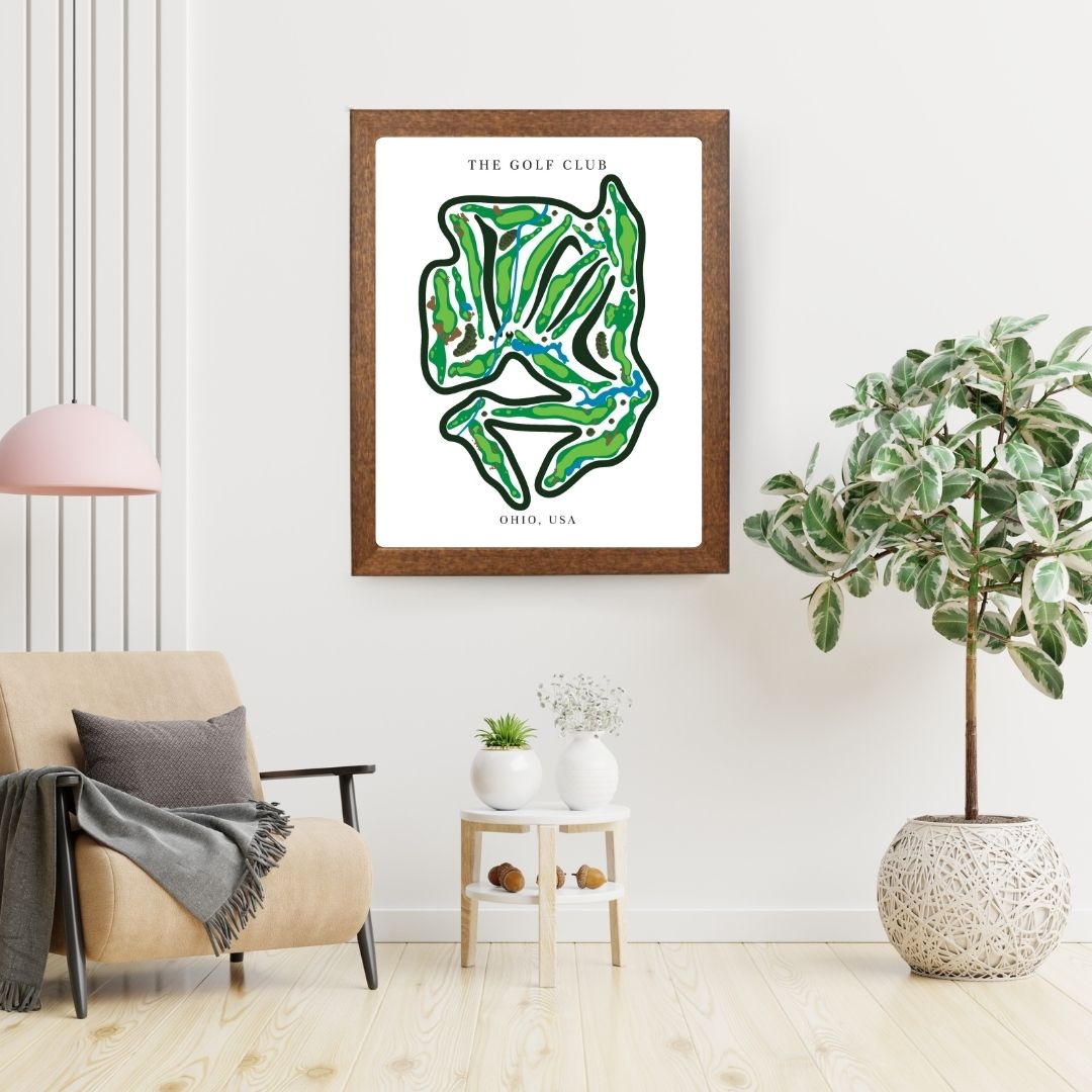 The Golf Club Golf Course Prints, Ohio, Golf Map Artwork