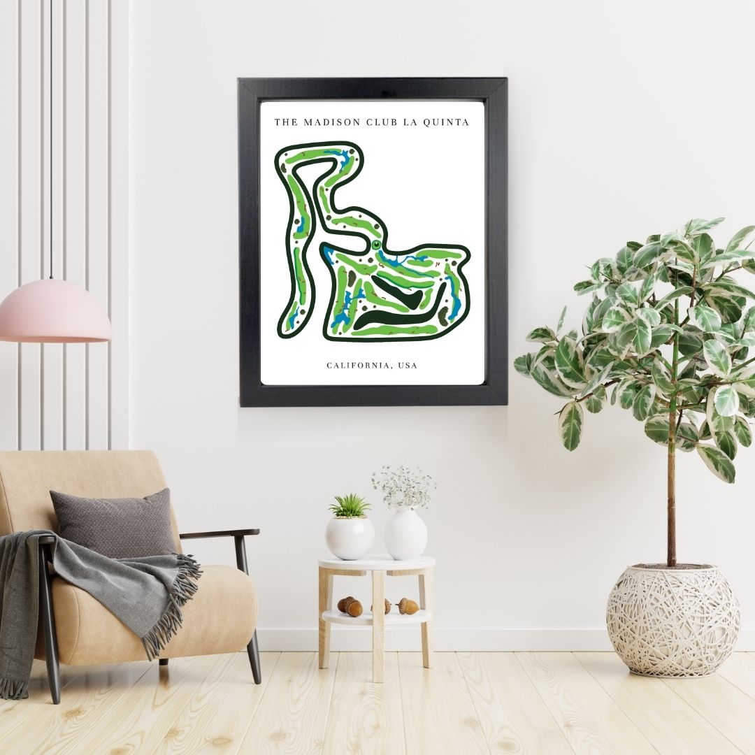 The Madison Club Golf Course Prints, California, Golf Map Artwork