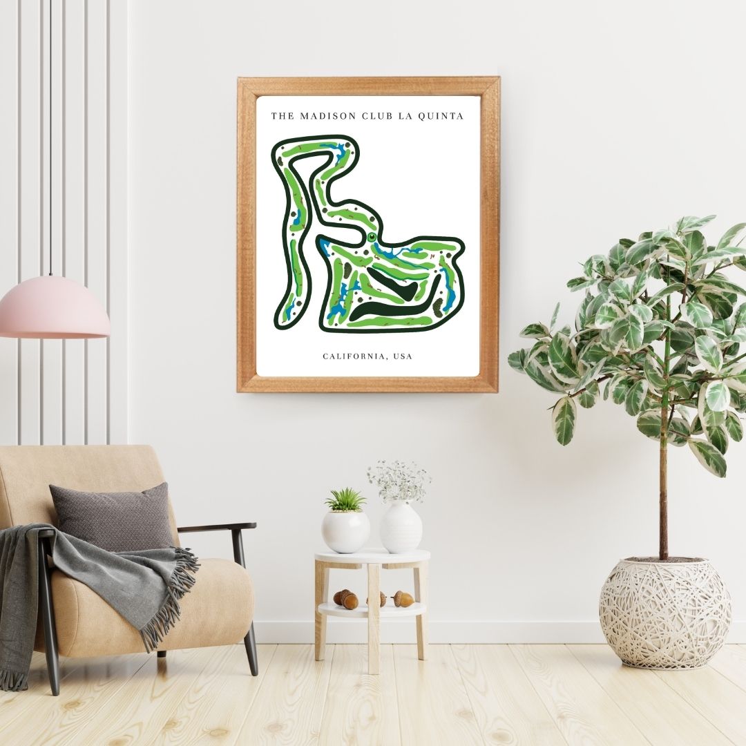 The Madison Club Golf Course Prints, California, Golf Map Artwork