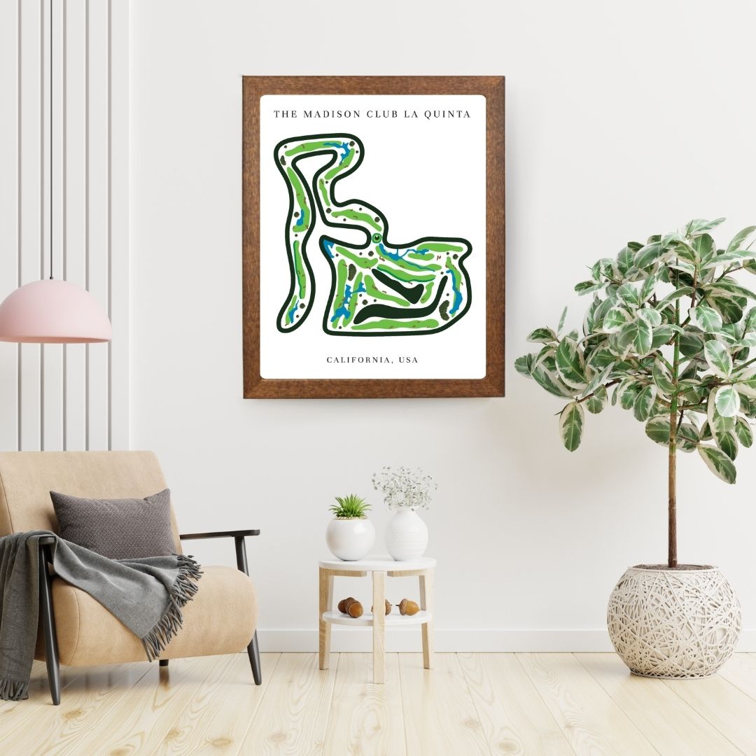 The Madison Club Golf Course Prints, California, Golf Map Artwork