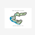 The Walker Course Golf Course Prints, South Carolina, Golf Map Artwork