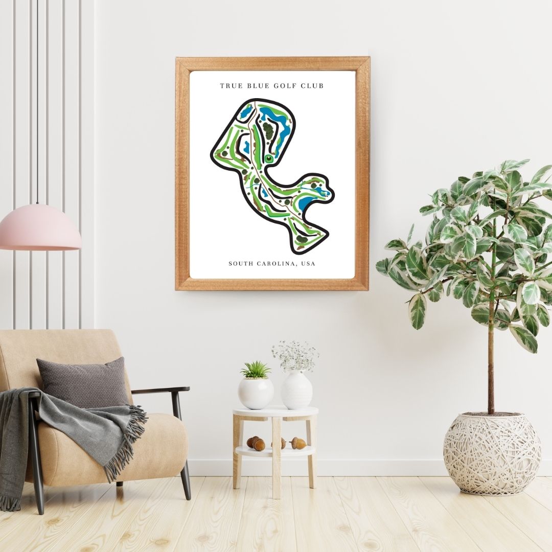 Disney's Lake Buena Vista Golf Course Prints, Florida, Golf Map Artwork