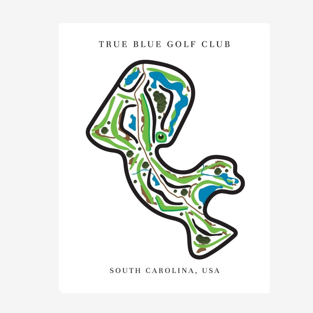 Disney's Lake Buena Vista Golf Course Prints, Florida, Golf Map Artwork