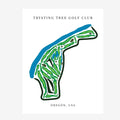 Trysting Tree Golf Club Golf Course Prints, Oregon, Golf Map Artwork