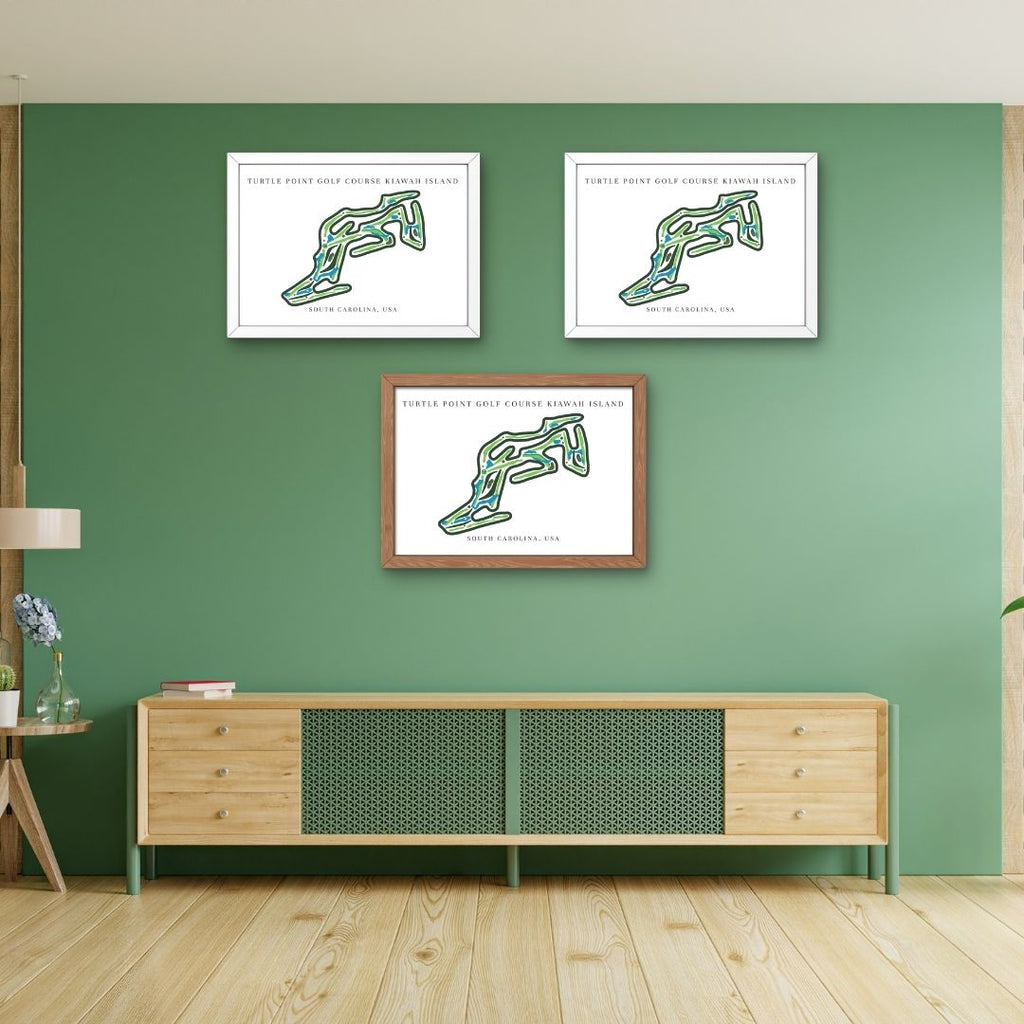 Turtle Point Golf Course Golf Course Prints, South Carolina, Golf Map Artwork