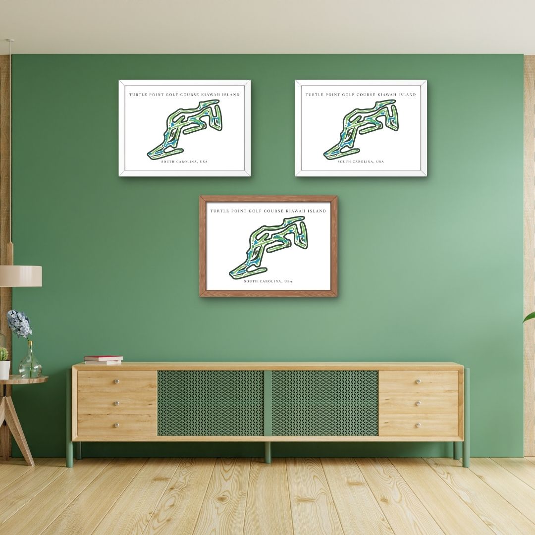 Turtle Point Golf Course Golf Course Prints, South Carolina, Golf Map Artwork