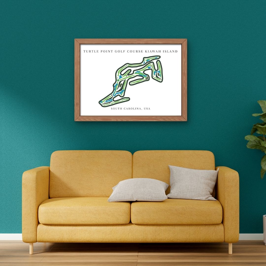 Turtle Point Golf Course Golf Course Prints, South Carolina, Golf Map Artwork