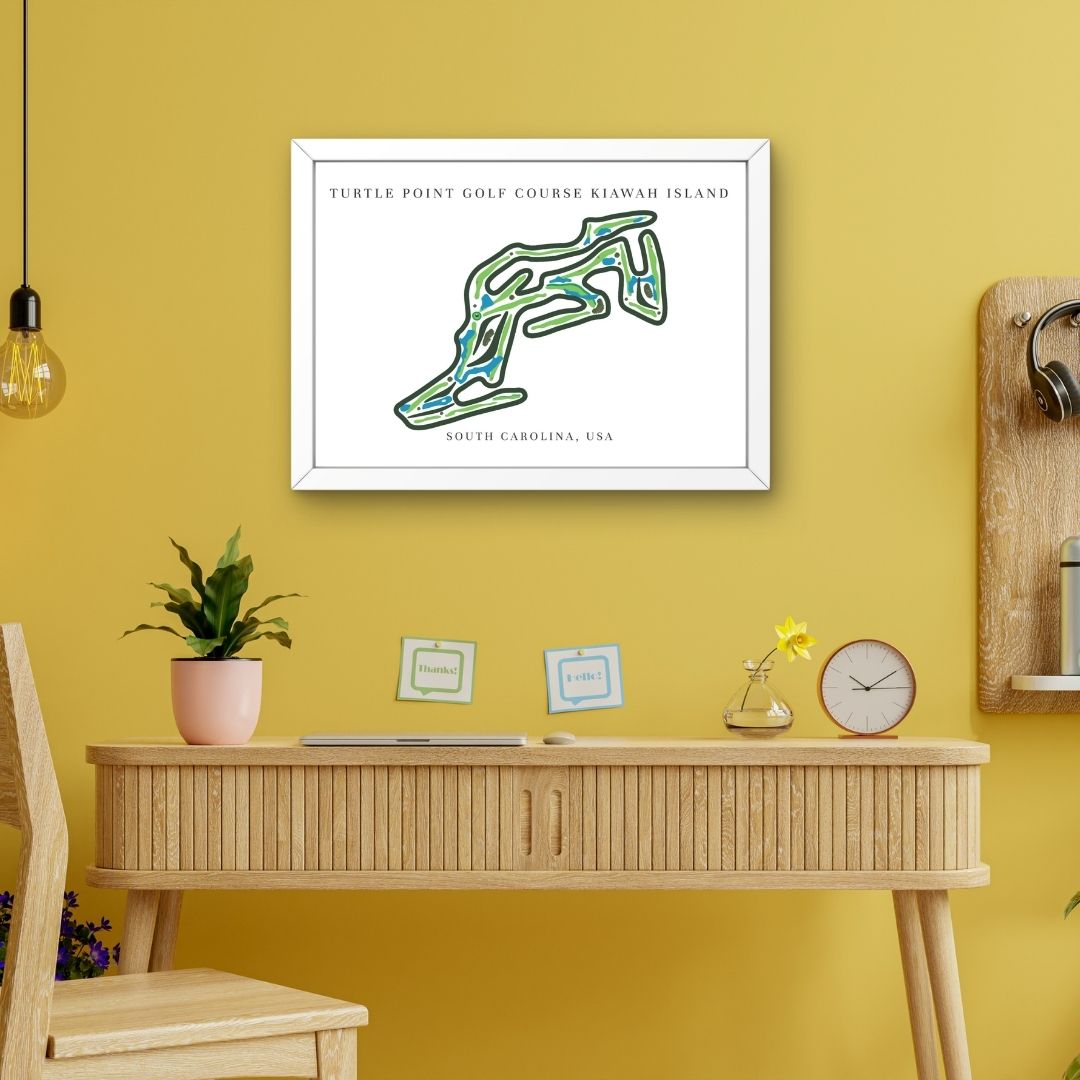 Turtle Point Golf Course Golf Course Prints, South Carolina, Golf Map Artwork