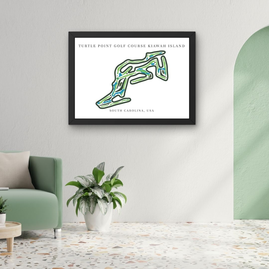 Turtle Point Golf Course Golf Course Prints, South Carolina, Golf Map Artwork