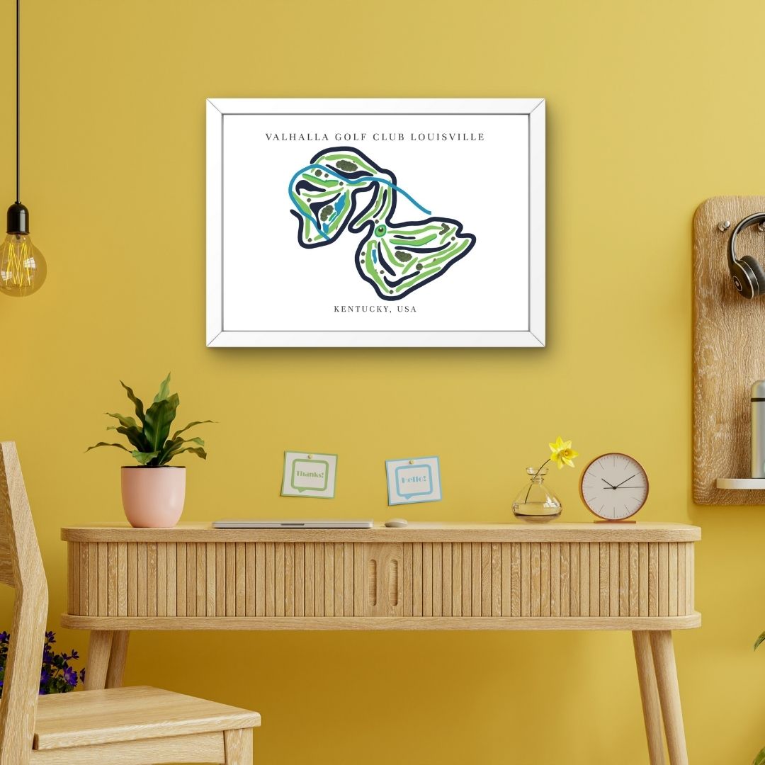 Valhalla Golf Club Golf Course Prints, Kentucky, Golf Map Artwork