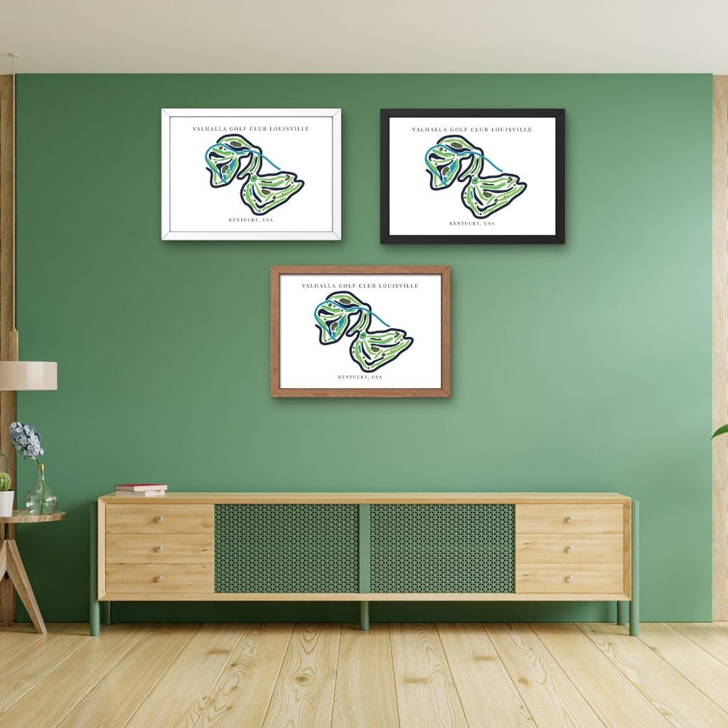 Valhalla Golf Club Golf Course Prints, Kentucky, Golf Map Artwork