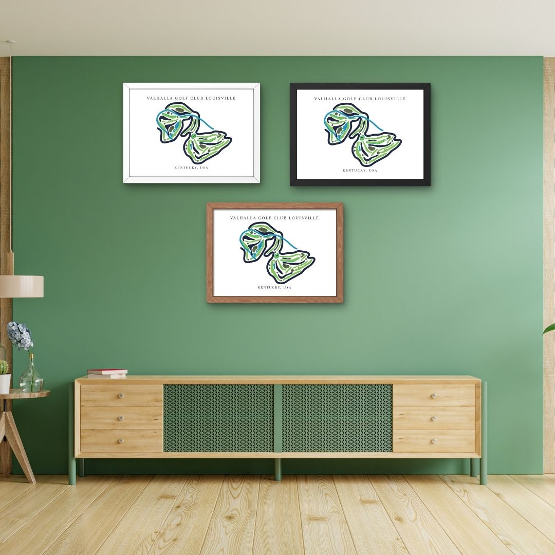 Valhalla Golf Club Golf Course Prints, Kentucky, Golf Map Artwork