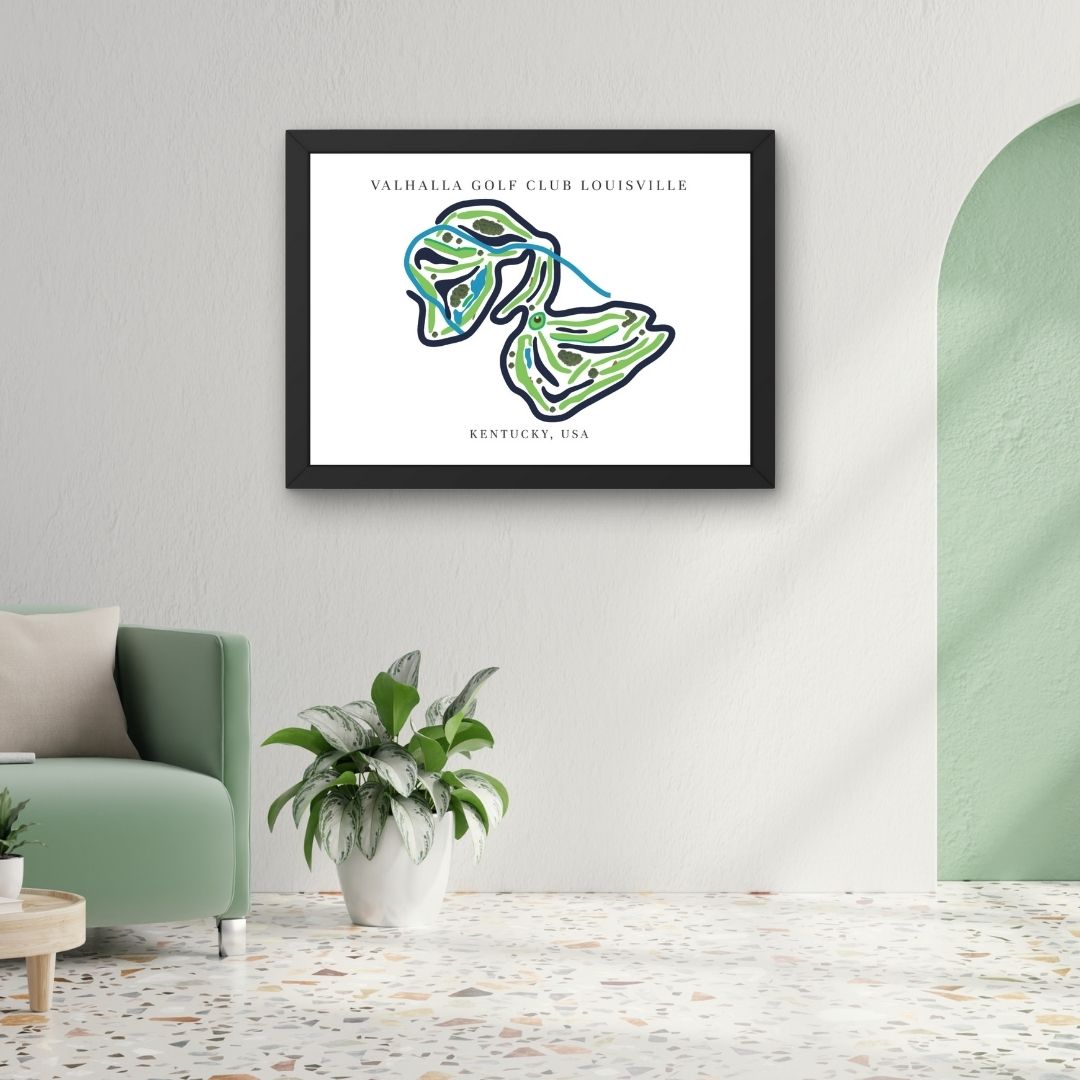Valhalla Golf Club Golf Course Prints, Kentucky, Golf Map Artwork