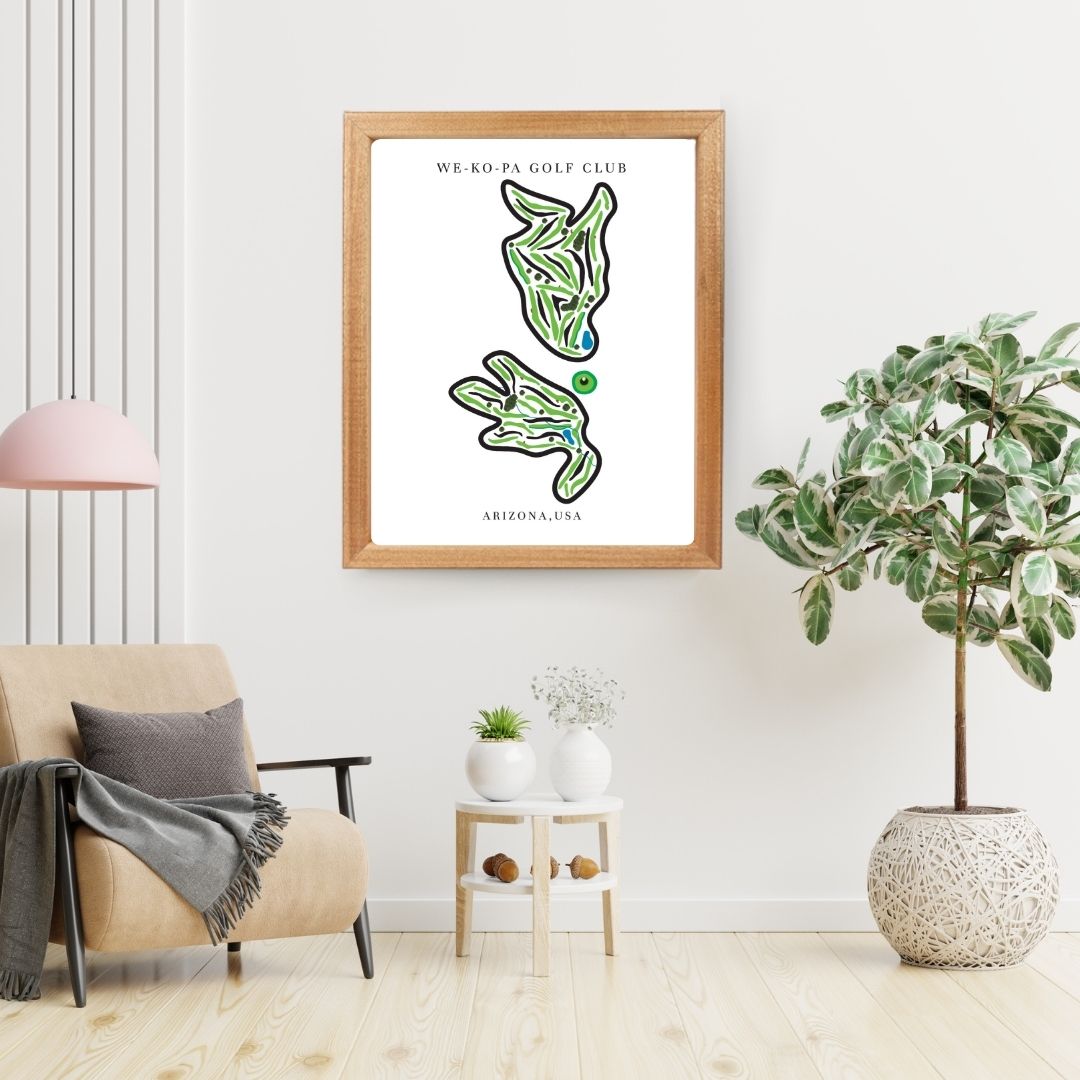 WE-KO-PA Golf Club Golf Course Prints, Arizona, Golf Map Artwork