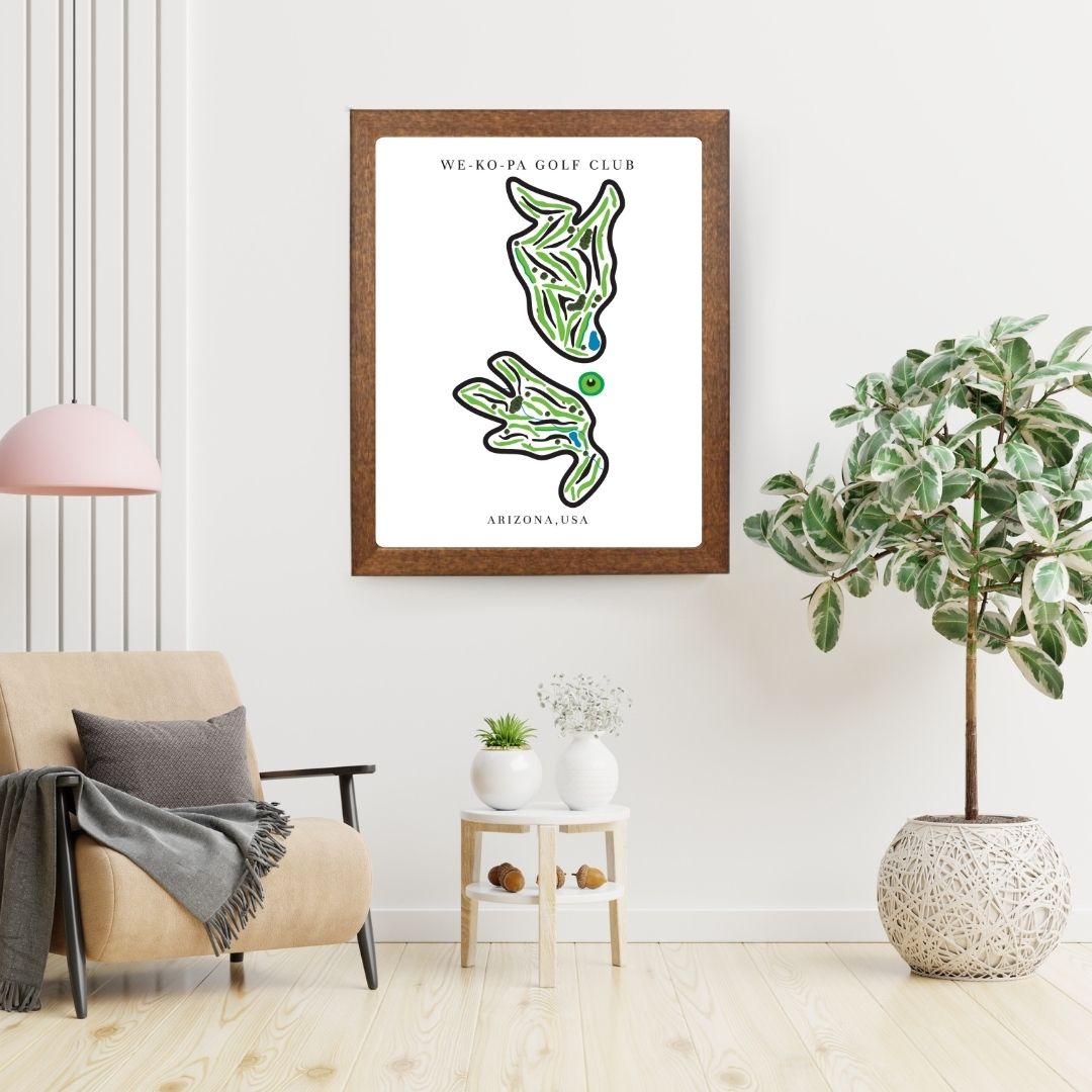 WE-KO-PA Golf Club Golf Course Prints, Arizona, Golf Map Artwork