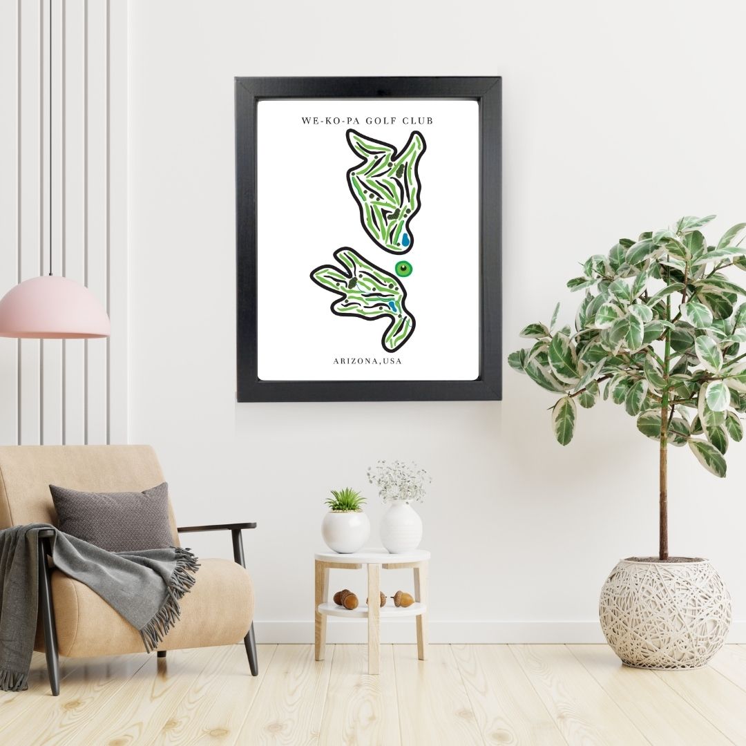 WE-KO-PA Golf Club Golf Course Prints, Arizona, Golf Map Artwork