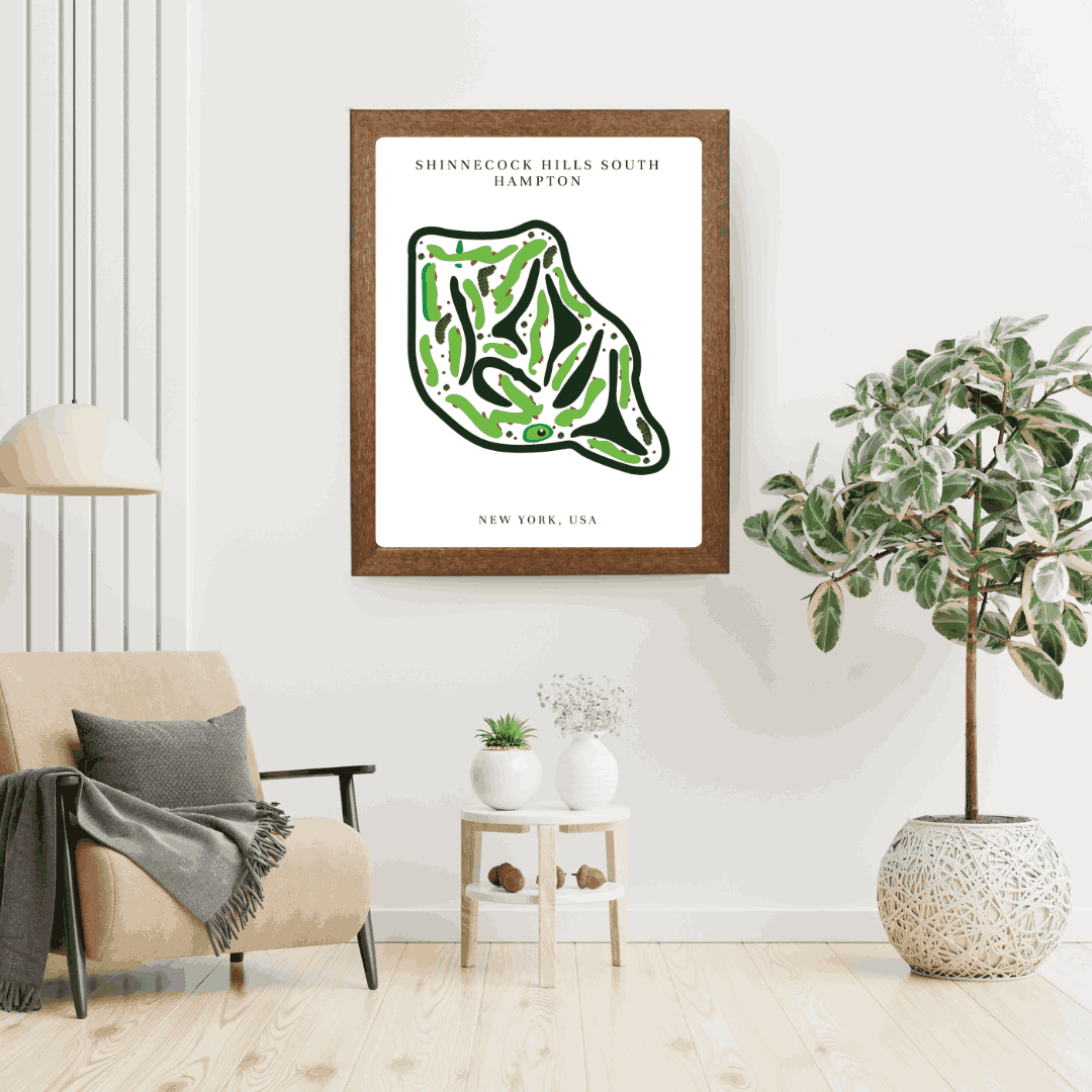 Shinnecock Hills Golf Course Print, New York, Golf Map Artworks