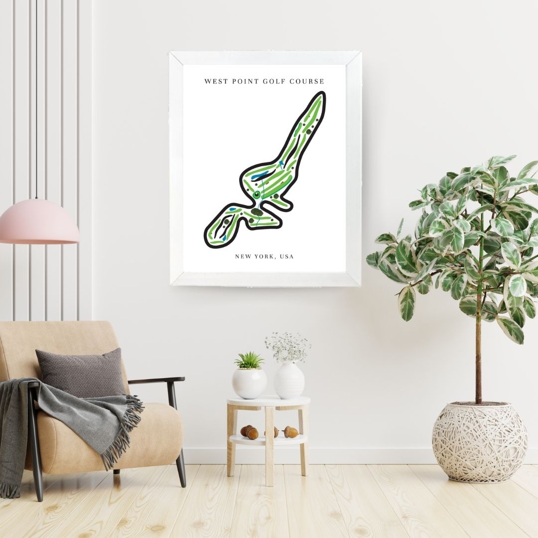 West Point Golf Course Print, New York, Golf Map Artwork
