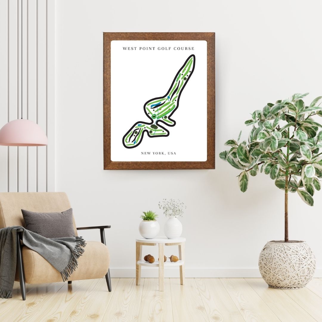 West Point Golf Course Print, New York, Golf Map Artwork