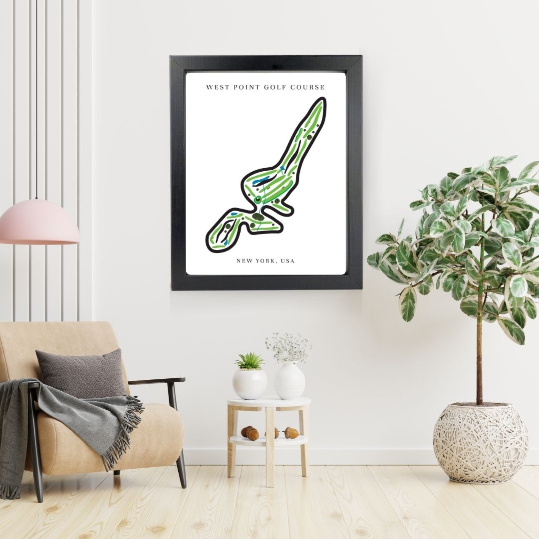 West Point Golf Course Print, New York, Golf Map Artwork