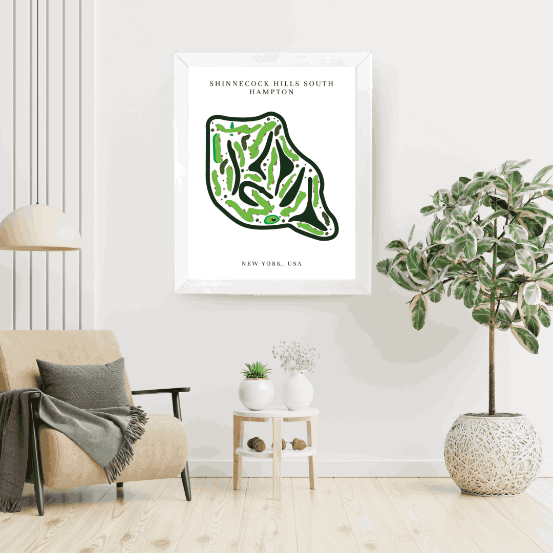 Shinnecock Hills Golf Course Print, New York, Golf Map Artworks