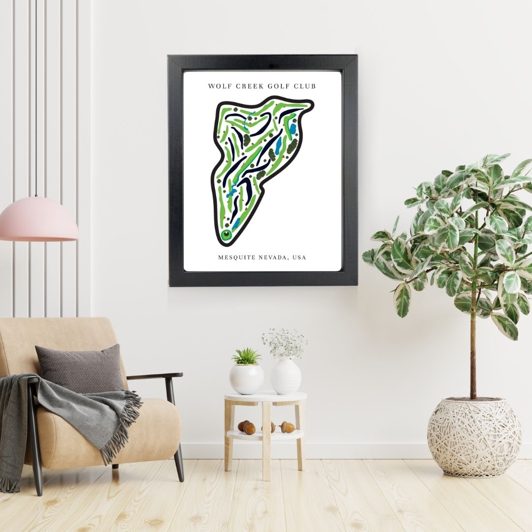 Wolf Creek Golf Club Golf Course Prints, Nevada, Golf Map Artwork