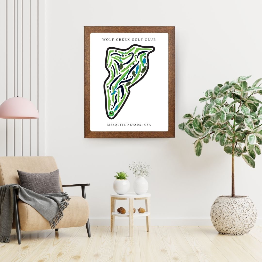 Wolf Creek Golf Club Golf Course Prints, Nevada, Golf Map Artwork