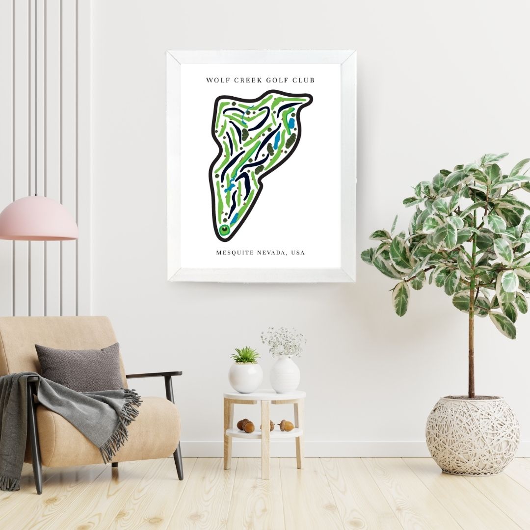 Wolf Creek Golf Club Golf Course Prints, Nevada, Golf Map Artwork