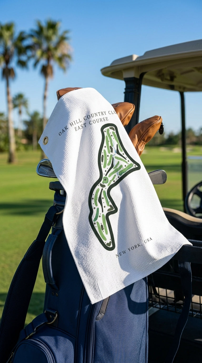Oak Hill Country Club East Course Golf Course Print Towel New York | Golf Course Print Towels | Golf Course Microfiber image 3