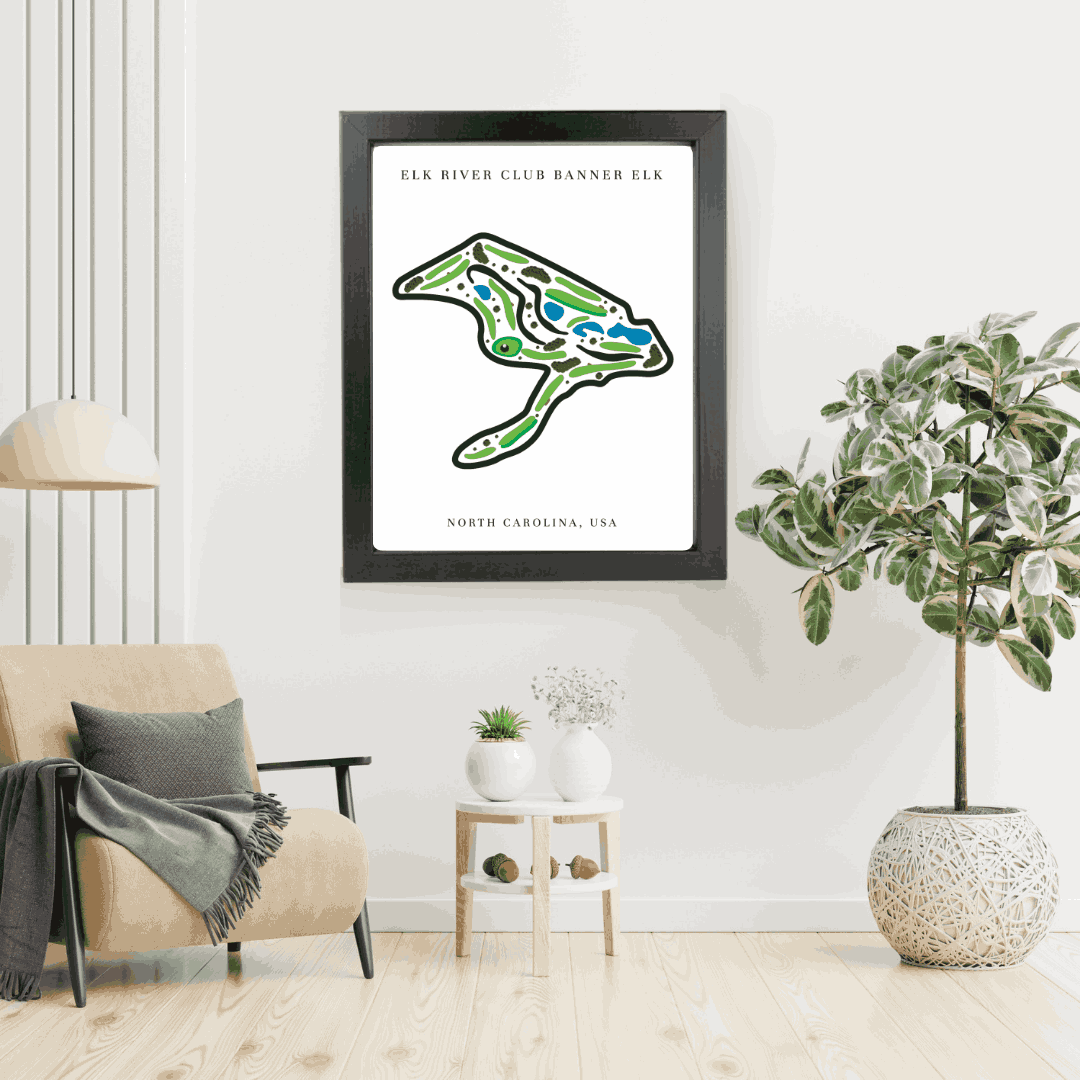Elk River Club Golf Course Print, North Carolina, Golf Map Artworks
