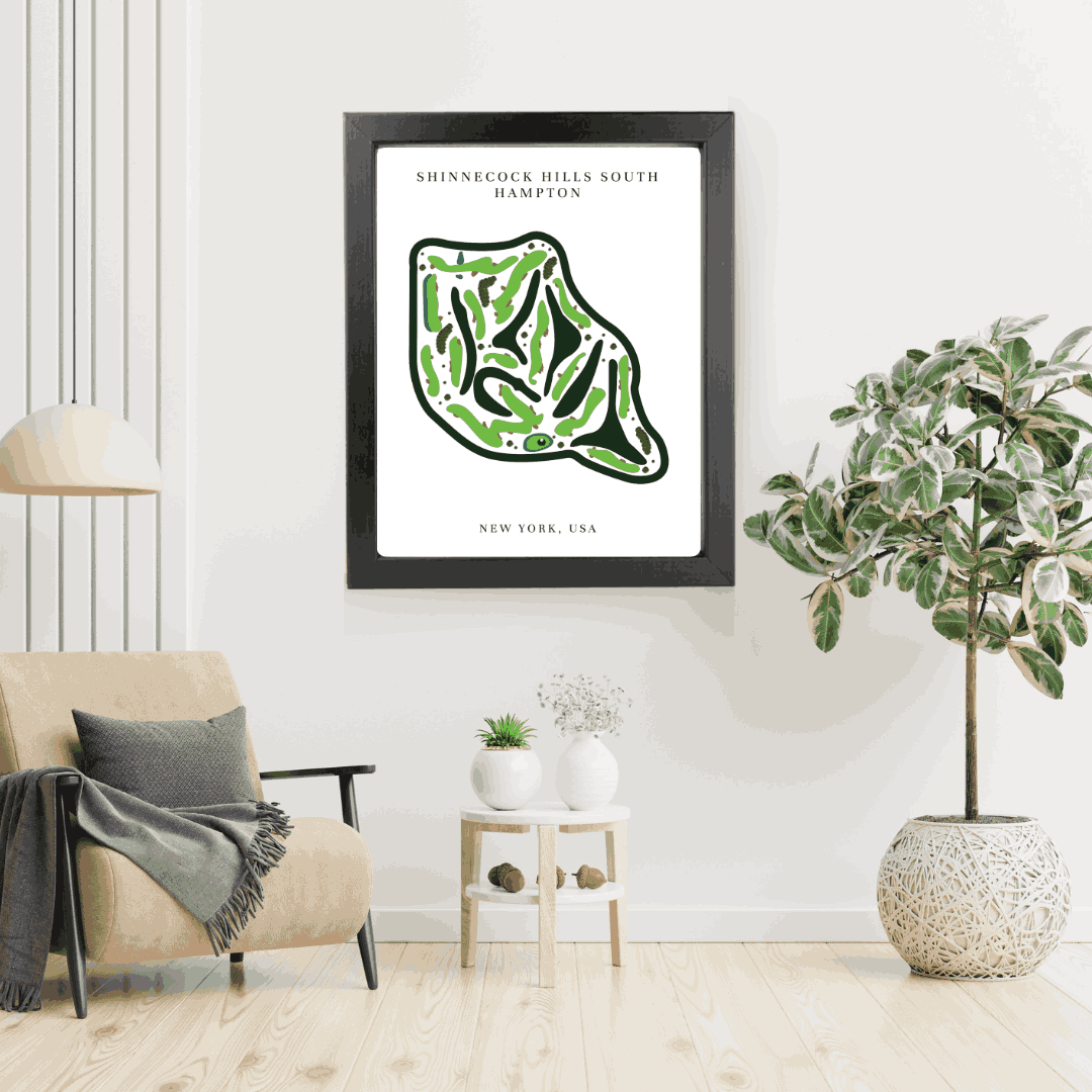 Shinnecock Hills Golf Course Print, New York, Golf Map Artworks