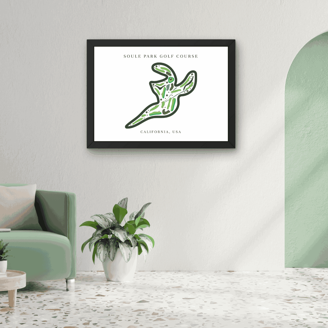 Soule Park Golf Course Print, California, Golf Map Artworks