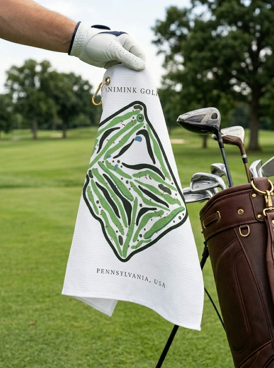 Aronimink golf club Pennsylvania | Golf Course Print Towels | Golf Course Microfiber image 1