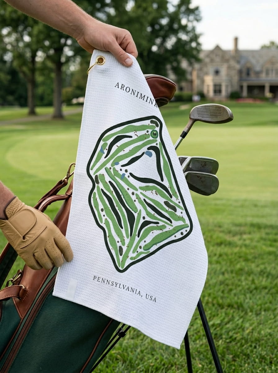 Aronimink golf club Pennsylvania | Golf Course Print Towels | Golf Course Microfiber image 0