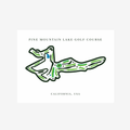 Pine Mountain Lake Golf Course Print, California, Golf Map Artworks