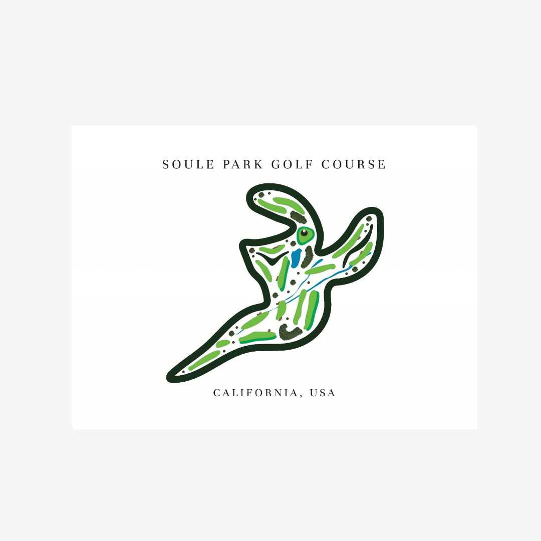 Soule Park Golf Course Print, California, Golf Map Artworks