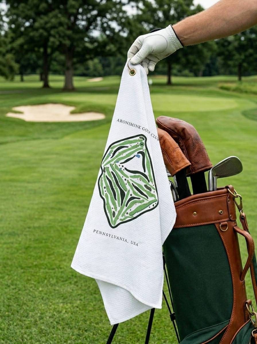 Aronimink golf club Pennsylvania | Golf Course Print Towels | Golf Course Microfiber image 3