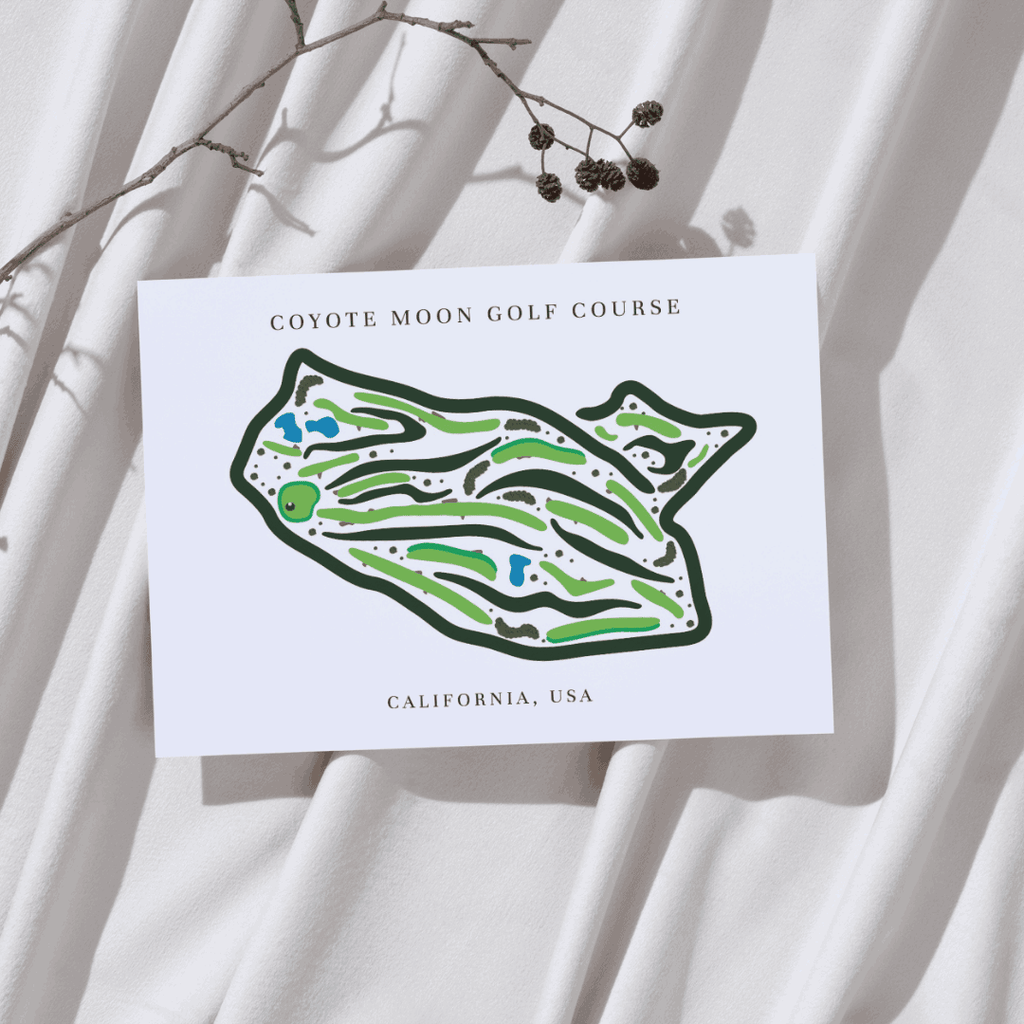 Coyote Moon Golf Course Print, California, Golf Map Artworks