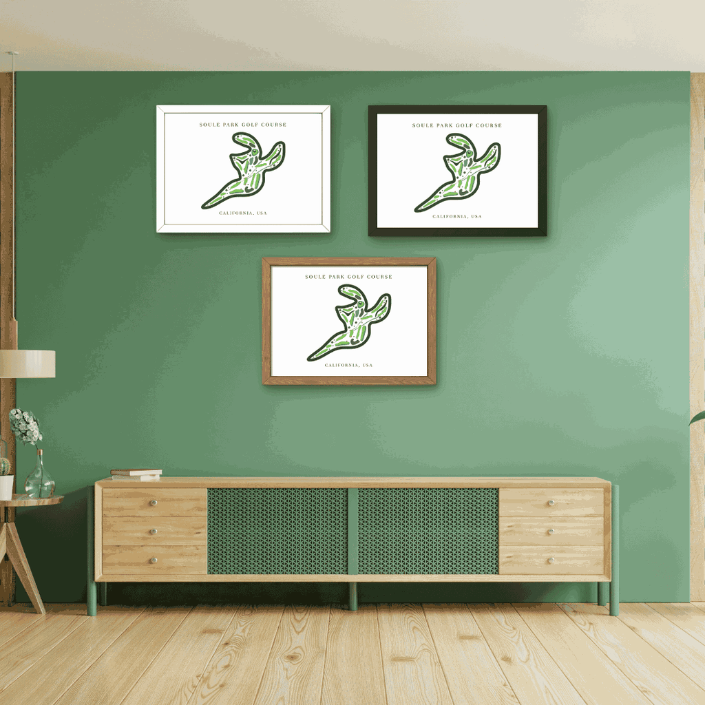 Soule Park Golf Course Print, California, Golf Map Artworks