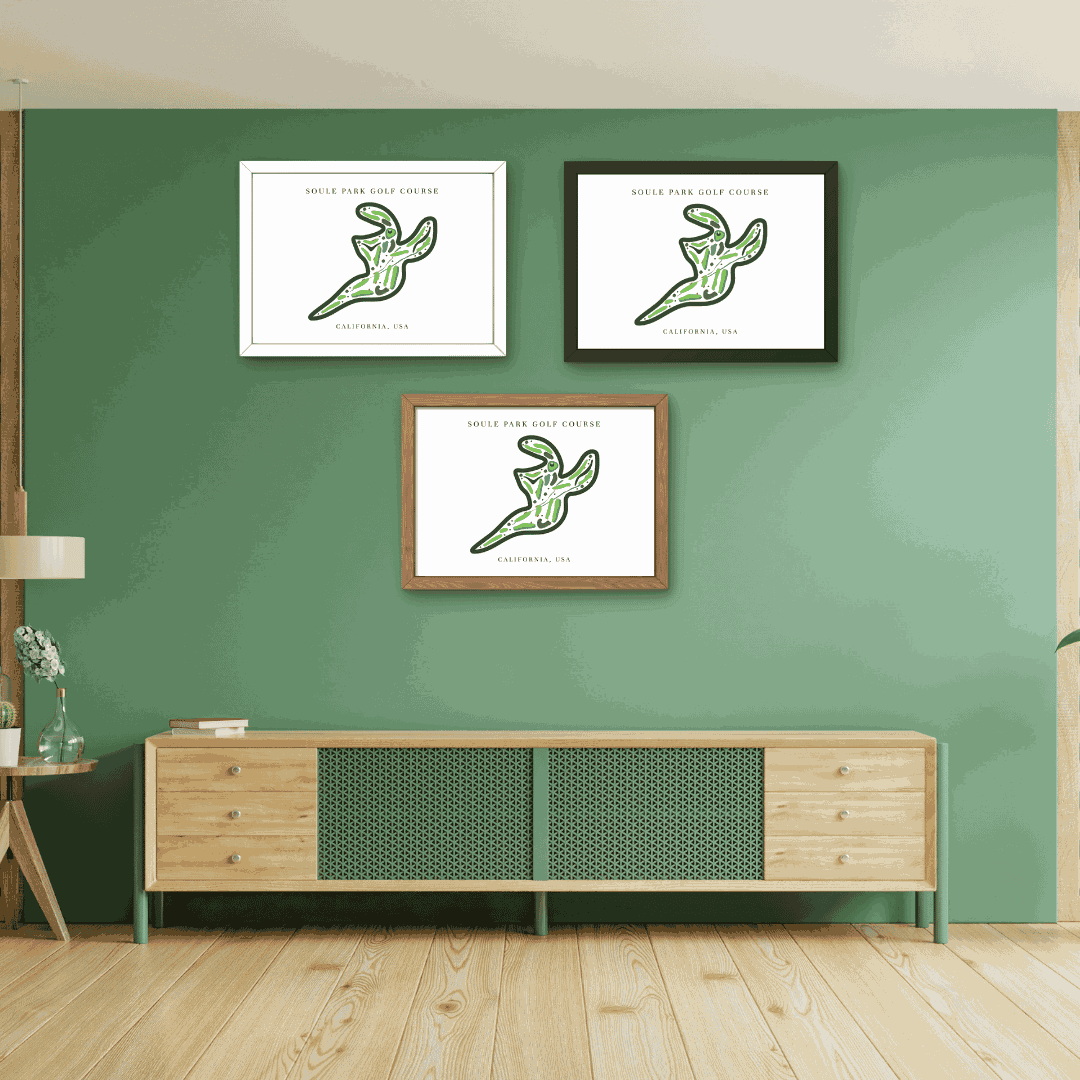 Soule Park Golf Course Print, California, Golf Map Artworks