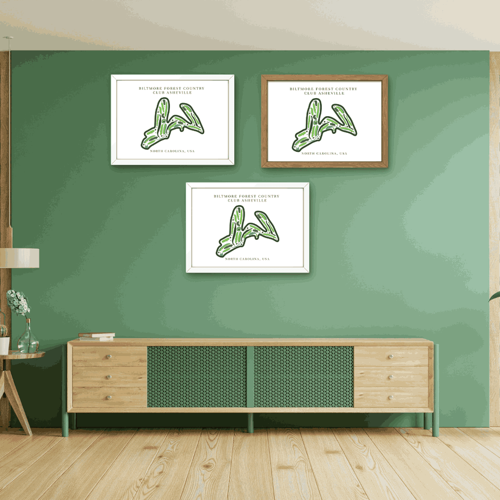 Biltmore Forest Country Club Golf Course Print, North Carolina, Golf Map Artworks