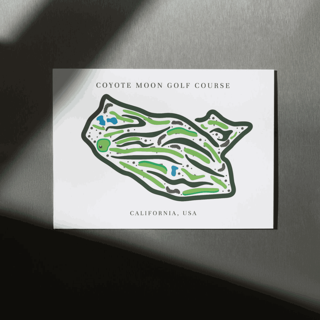Coyote Moon Golf Course Print, California, Golf Map Artworks