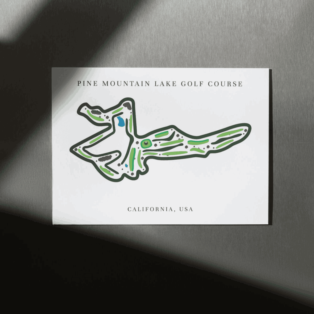 Pine Mountain Lake Golf Course Print, California, Golf Map Artworks