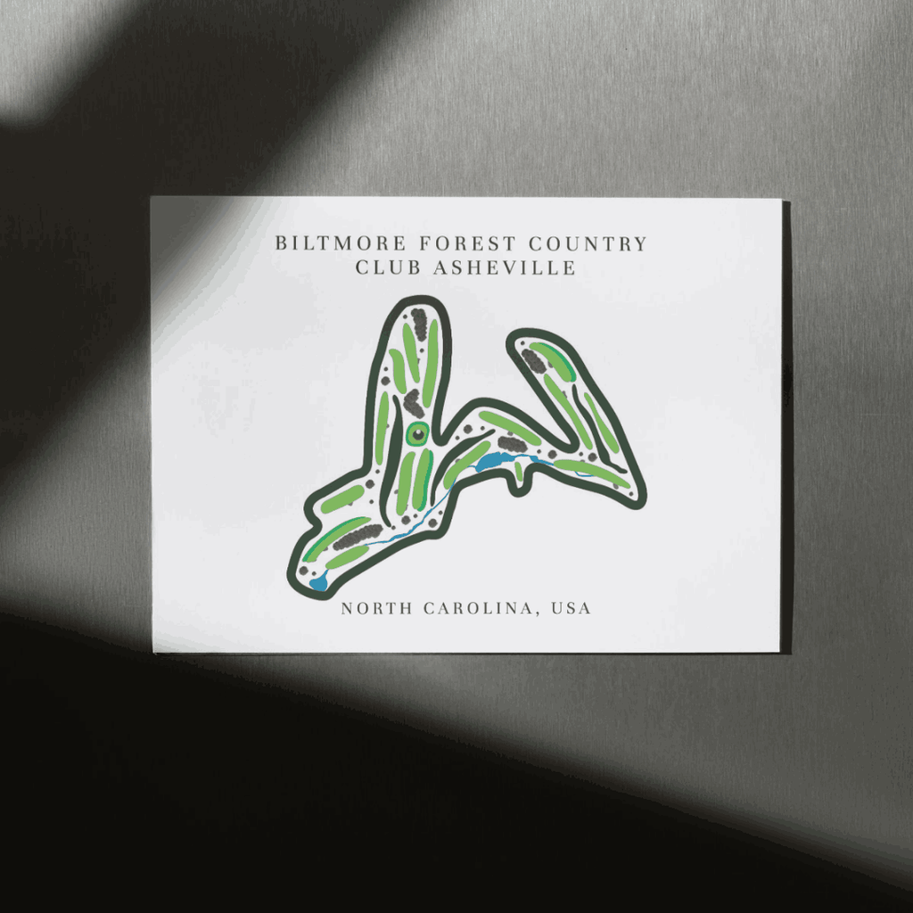 Biltmore Forest Country Club Golf Course Print, North Carolina, Golf Map Artworks