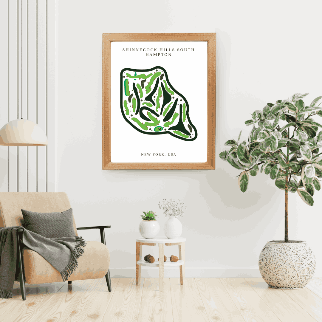 Shinnecock Hills Golf Course Print, New York, Golf Map Artworks