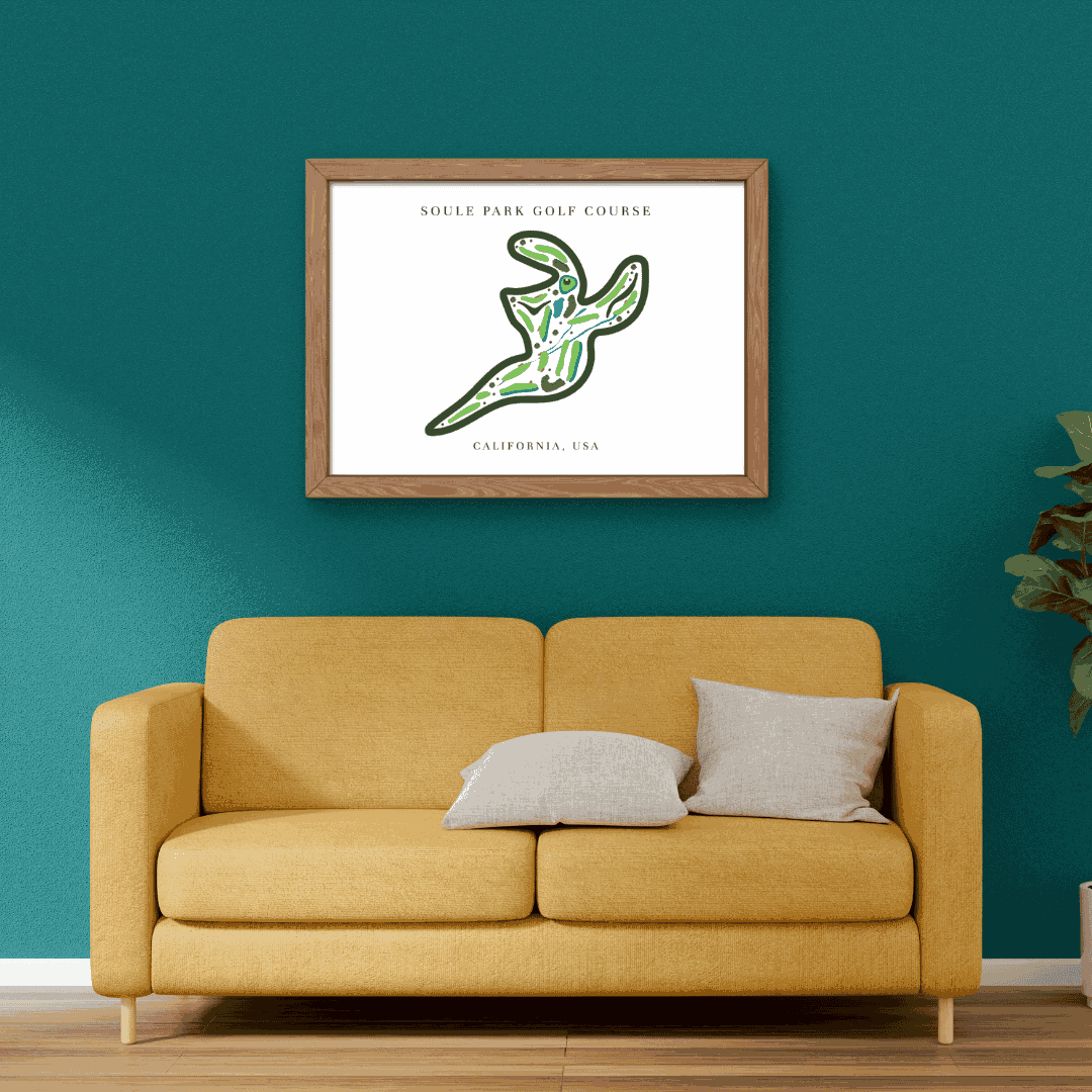 Soule Park Golf Course Print, California, Golf Map Artworks