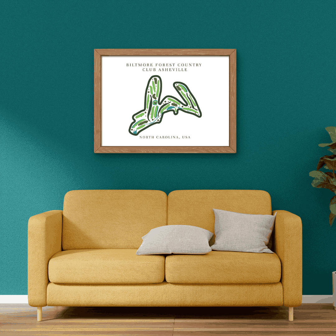 Biltmore Forest Country Club Golf Course Print, North Carolina, Golf Map Artworks